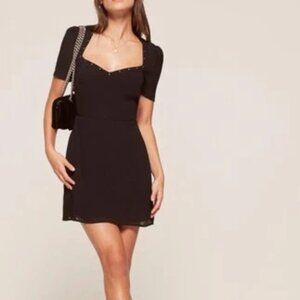 Reformation Selena Dress. Small, Black. Design Team Release